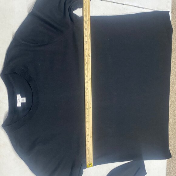 J.Jill Black Cotton Blend Top Womens XL Black Pullover Preppy - Picture 6 of 14